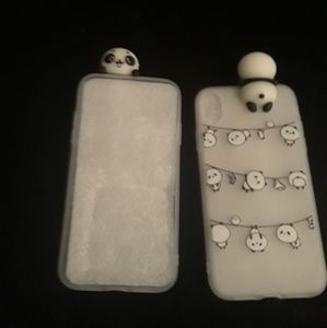 Cute Panda peeking over phone case